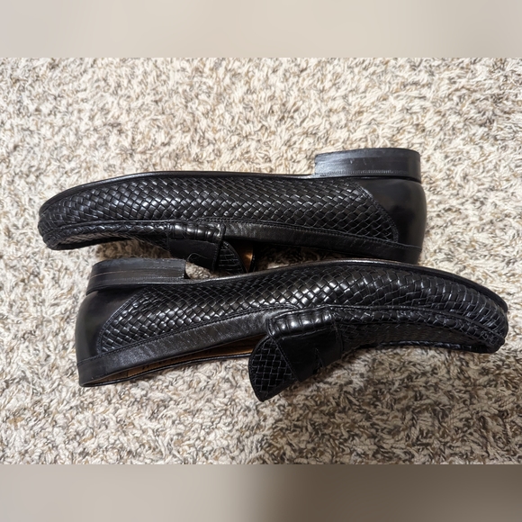Allen Edmonds Black Siena Woven Penny Loafers - size 14 D - Picture 2 of 7